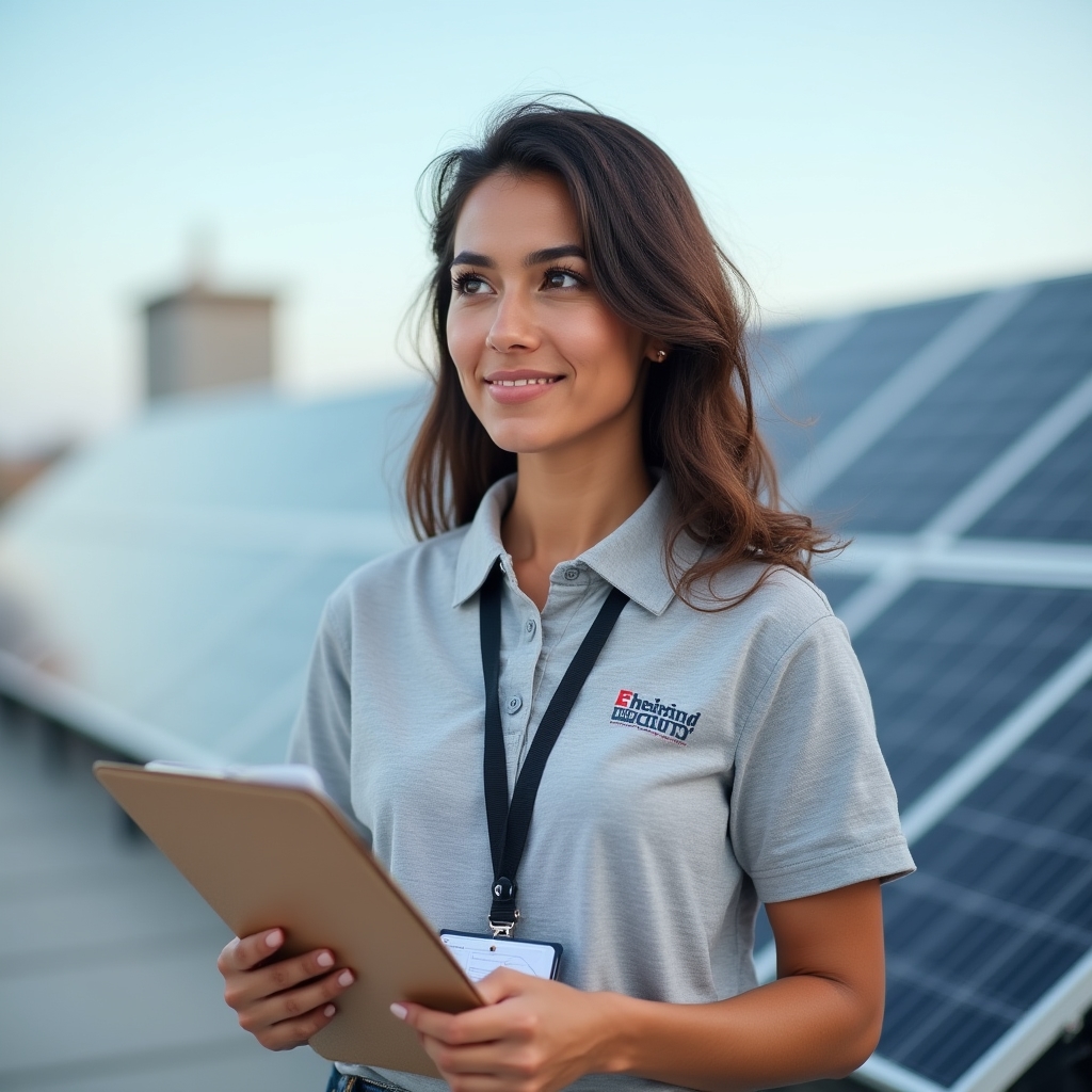 Retrato de técnico especializado en mantenimiento de paneles solares en Mendoza